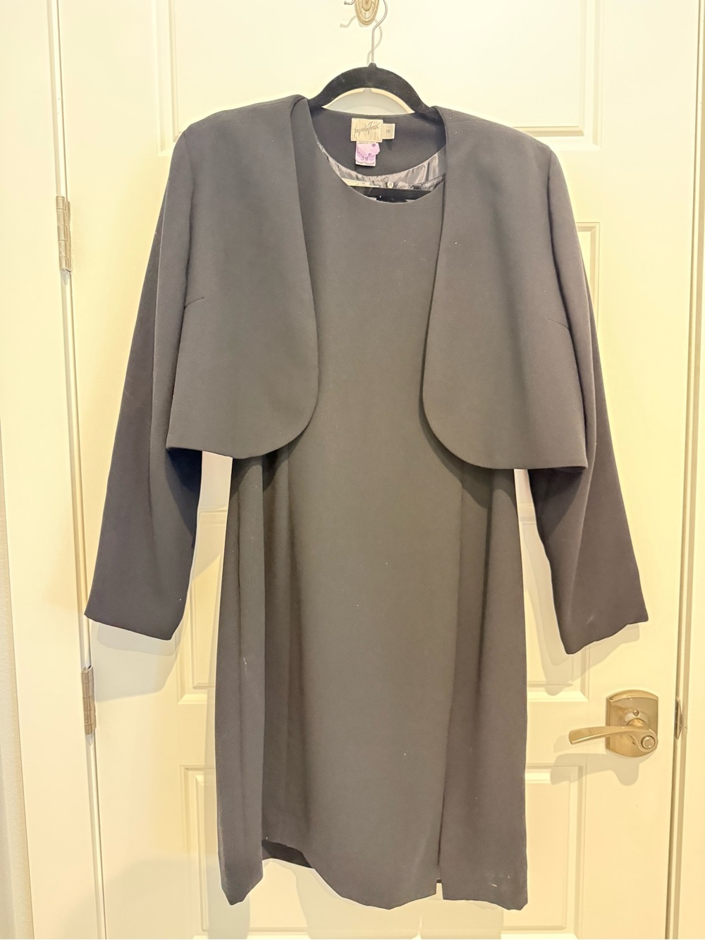 Jacqueline Ferrar Black Midi Dress with Cropped Jacket